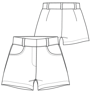 Moldes de confeccion para DAMA Shorts Short 7057